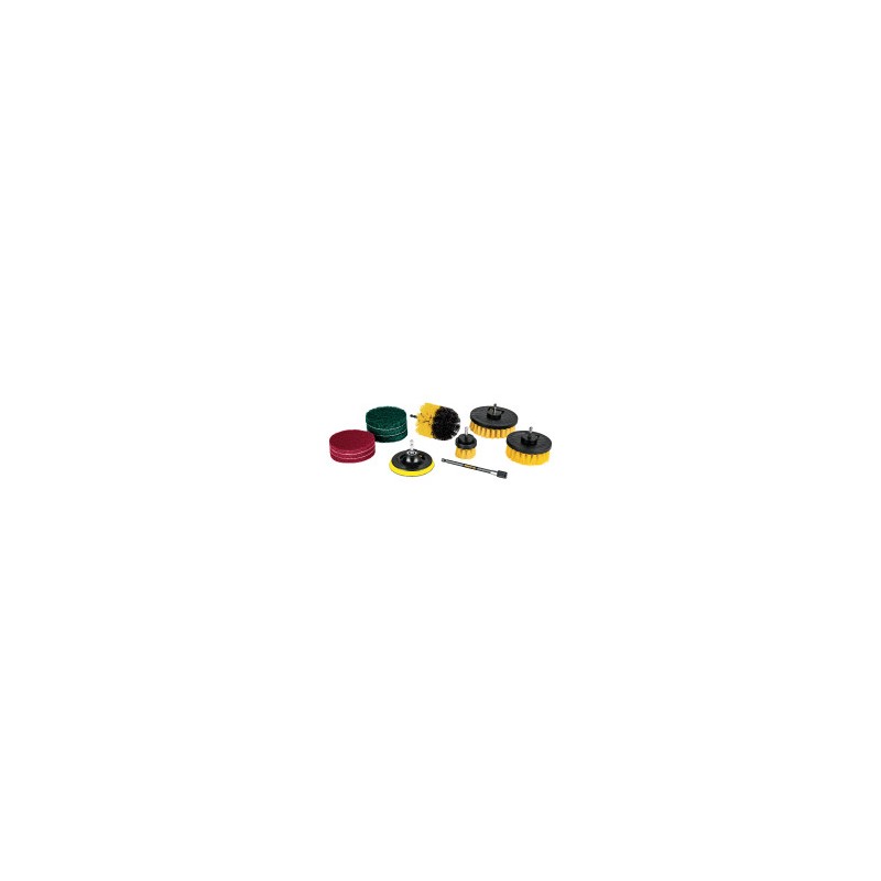Juego 12 accesorios de limpieza y asentado p/taladro, Pretul