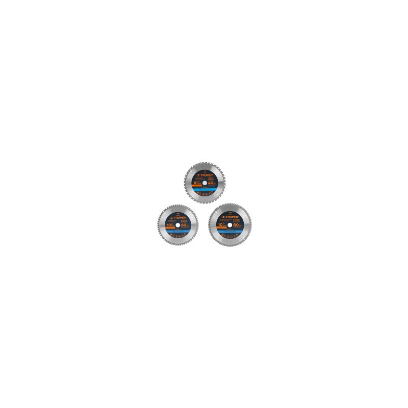 Disco sierras diámetro 10", centro 1", para madera